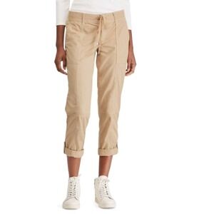 Lauren Ralph Lauren Adjustable Cargo‎ Pants Beige Womens Sz 16 Utility Travel